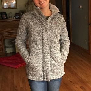 Heather grey north face jacket